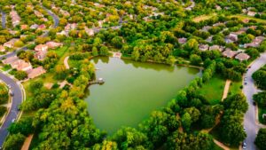 complexe immobilier vue de haut