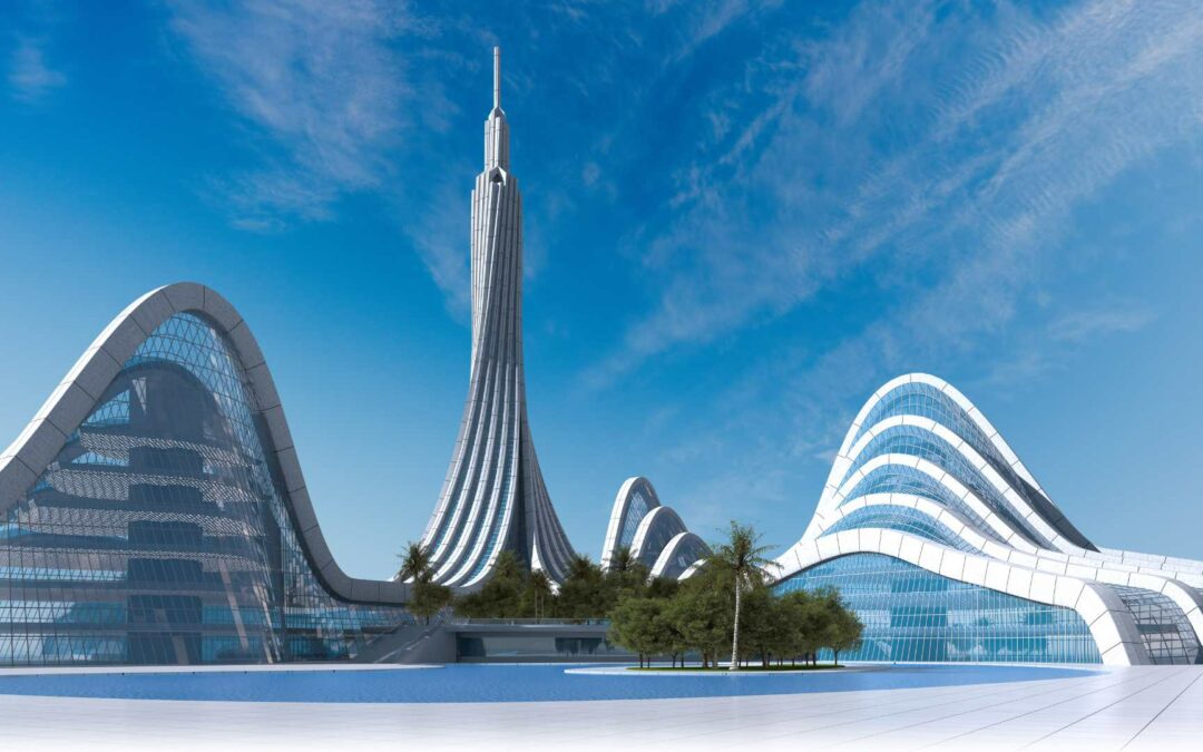 bâtiment futuriste